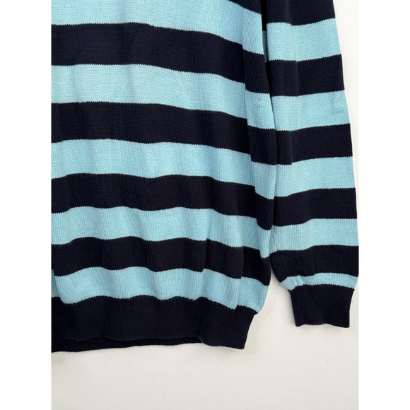 Lacoste Striped Sweater Men's 5 Large Blue Nautical Preppy - Picture 3 of 9